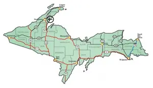 U P Map Houghton