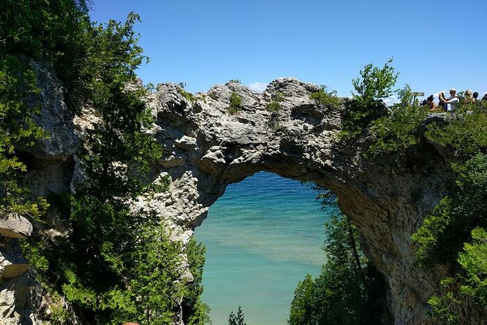Arch Rock on Mackinac Island. Michigan