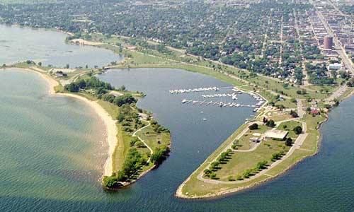 Escanaba View Looking West Over Marina