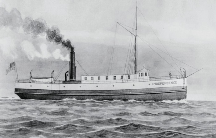 The Independence, the first steam-driven vessel on Lake Superior