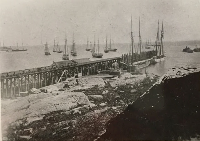 Marquette Harbor and Ore Dock circa 1857