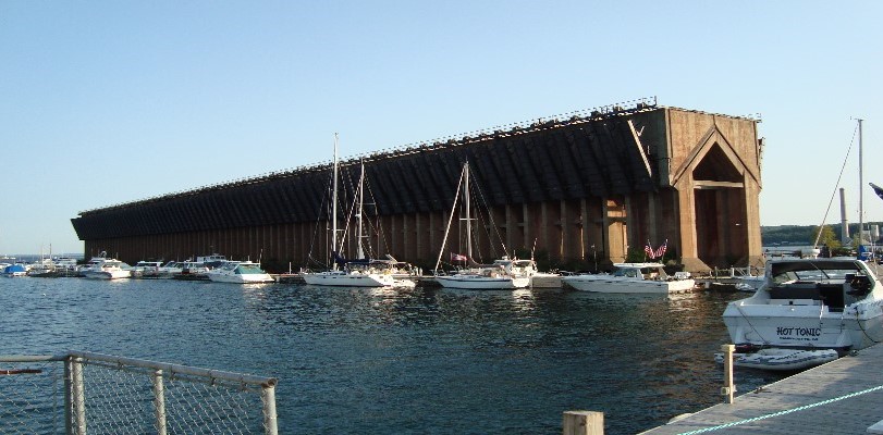 Historic Ore Dock in Downtown Marquette Today