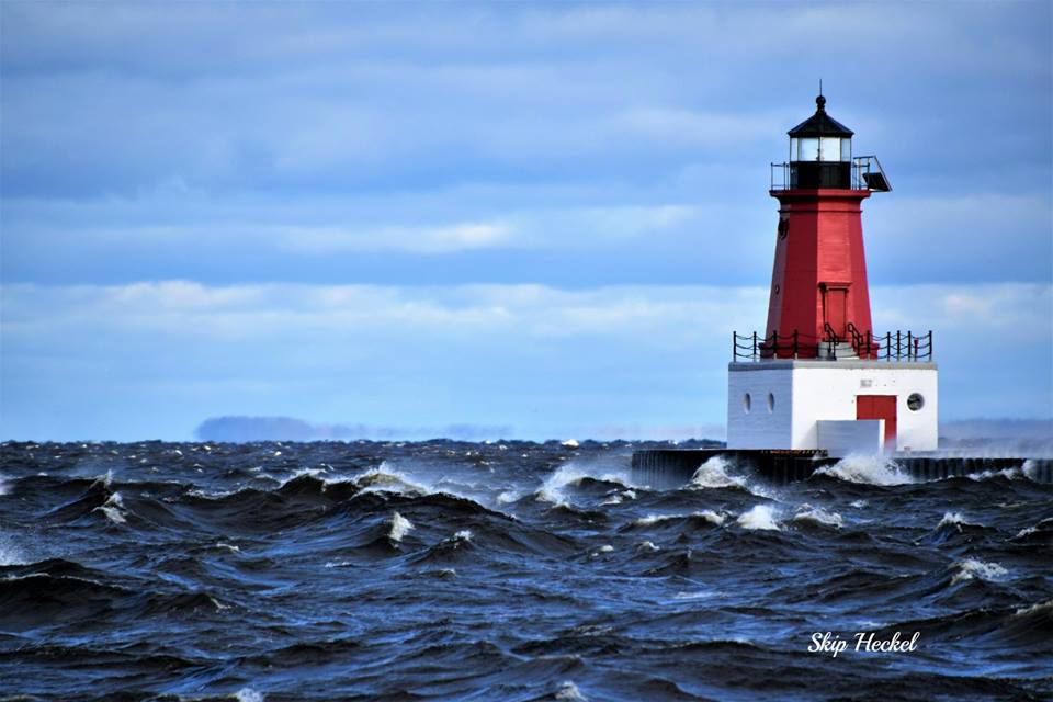 Menominee, Michigan North Pier Lighthouse by Skip Heckel