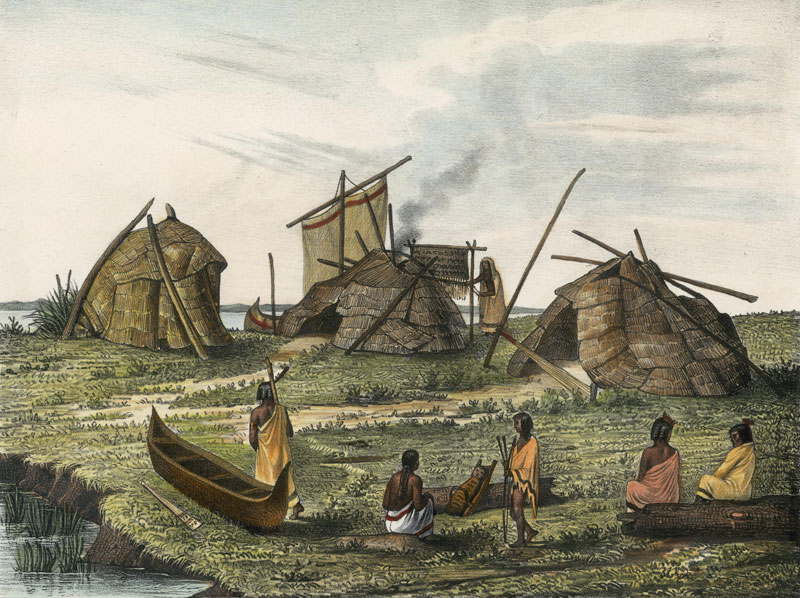 Menominee Indian Village in the U.P., 1842