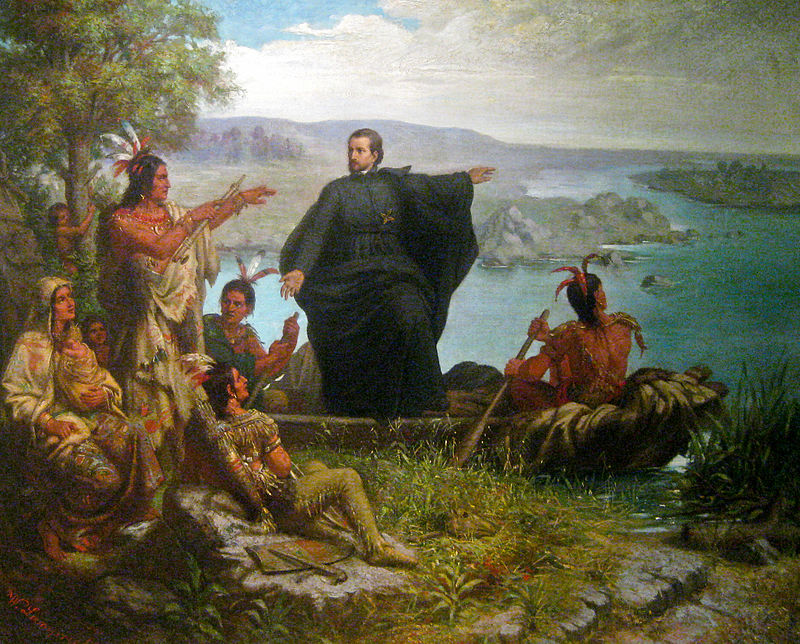 Pere Marquette and the Indians, by Wilhelm Lamprecht