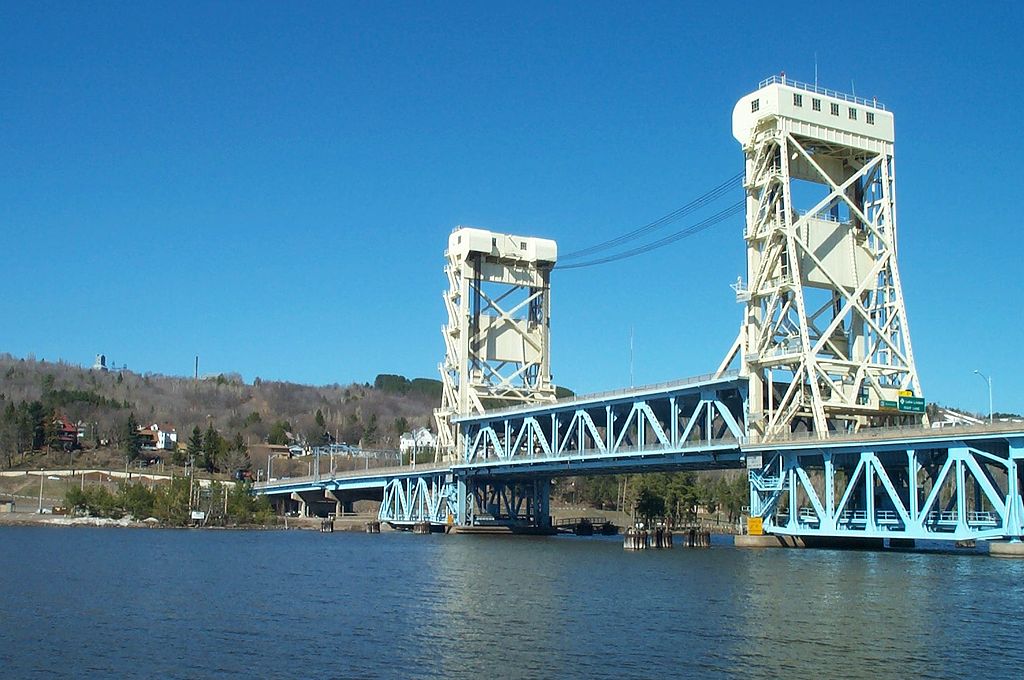Portage Lake Lift Bridge Between Houghton and Hancock
