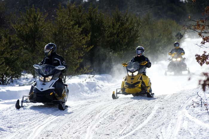 Snowmobiles in the Upper Peninsula